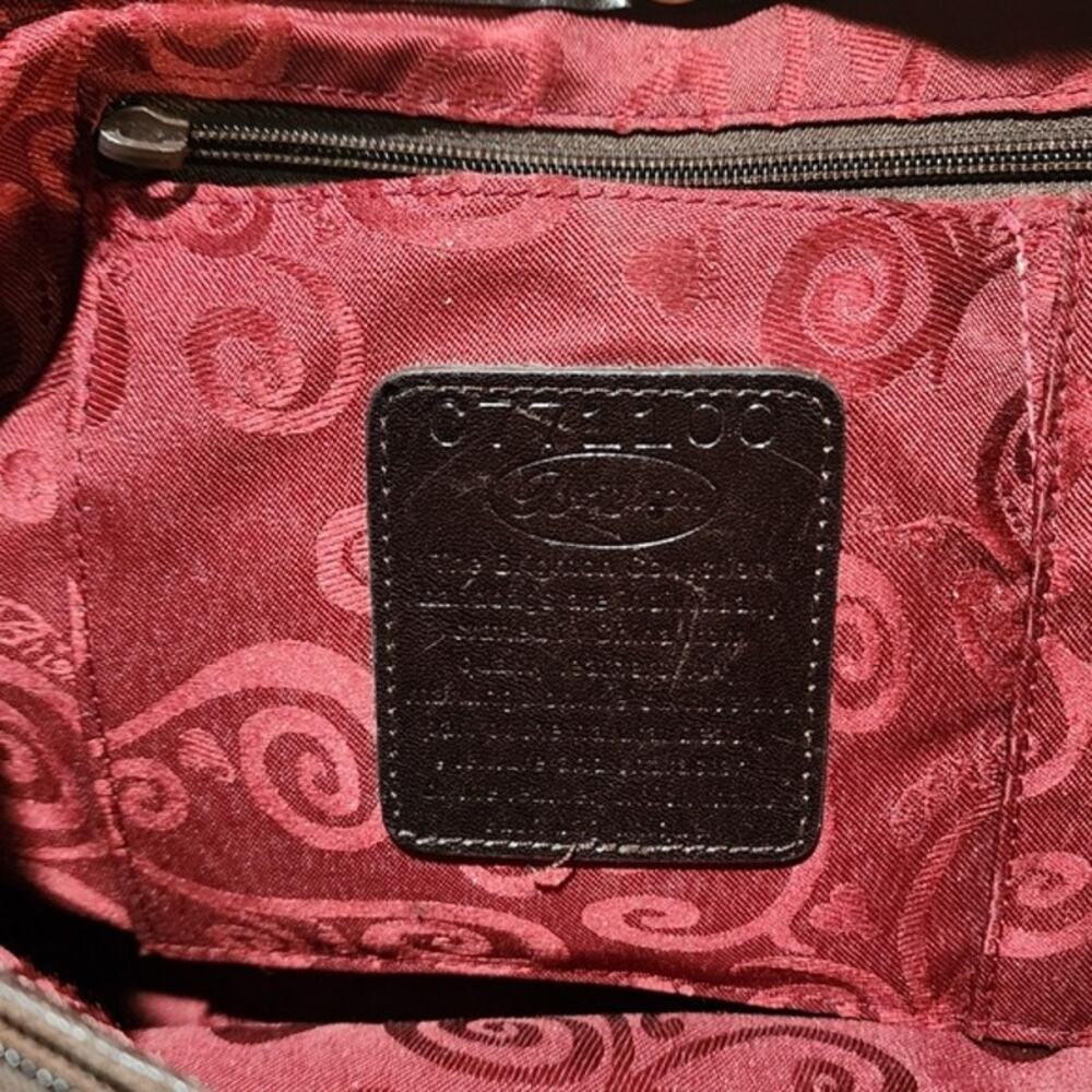 Vintage Brighton Leather Croc Embossed Tote Shoulder Bag - Picture 5 of 10